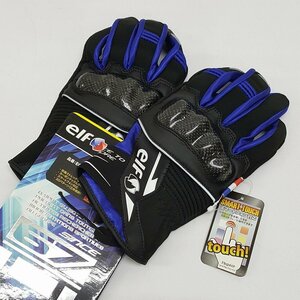 《未使用》elf エルフ EG-A511 アジリタグローブ AGILITA GLOVE サイズ L バイク グローブ ブルー《生活・80サイズ・福山店》O063