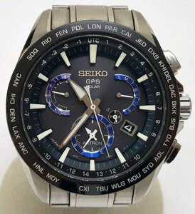 《現状品》セイコー SEIKO アストロン ASTRON GPS衛星電波ソーラー SBXB107 デュアルタイム《服飾小物・60サイズ・福山店》K030