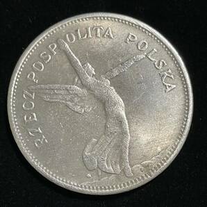 古銭 硬貨 ポーランド 古銭 ワルシャワ・ナイキ 1930年 女神 ワシ 第2ポーランド共和国 記念幣 コインの画像1