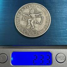 硬貨 古銭 メキシコ オリンピック 1968年 アステカ 球技選手 国章 記念硬貨 コイン 「レプリカ」_画像6