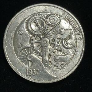 古銭 アメリカ 硬貨 ホーボーニッケルコイン 1937年 精密機械 水牛 ブラックダイヤモンド 記念幣 コイン 