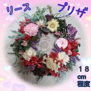 ★★Hydrangea★★カーネーション★リース　プリザ　母の日　プレゼント　赤　バラ　薔薇　ミニ　誕生　祝　ギフト　贈り物　