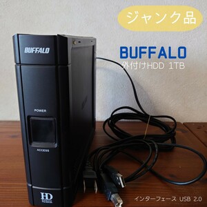 ★ジャンク品★【BUFFALO】 外付けハードディスク USB2.0対応 1.0TB