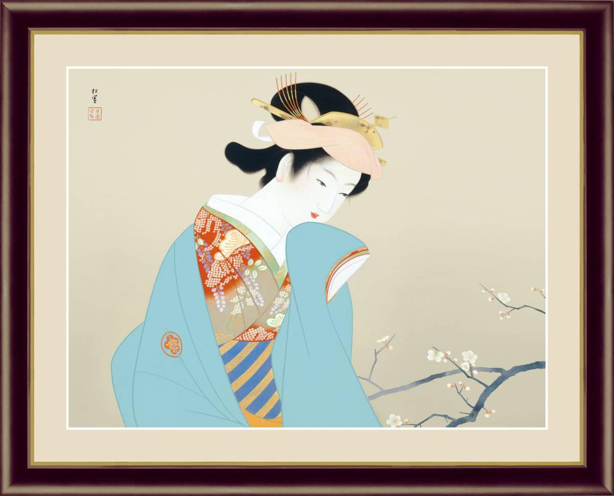 Nuevo Uemura Shoen Shunho Bijinga Pintura japonesa Tamaño F6 Pintura Paisaje Obra maestra Artesanía Retrato Pintura femenina Regalo Celebración Reproducción, Obra de arte, Huellas dactilares, otros