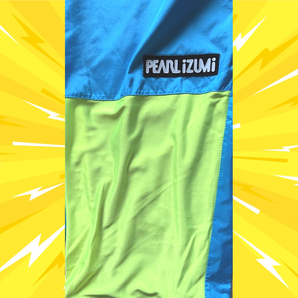 【貴重品】PEARL IZUMI(パールイズミ)レインパンツ(ブルー系/ネオンイエロー/XLサイズ)の画像2