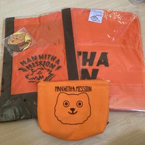 MAN WITH A MISSION トーキョータナカセット 不織布トートバッグ チェアカバー BIG缶バッジ おだやかポーチ 