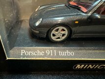 【MINICHAMPS　PORSCHE 911 Turbo (1995) 黒メタリック 内装茶　1/43　中古美品】_画像5