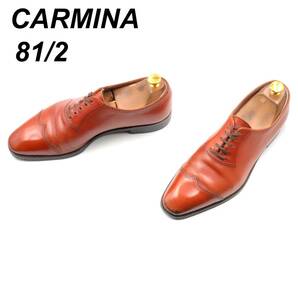 即決 CARMINA カルミナ 26.5cm 8.5 メンズ レザーシューズ ウイングチップ 内羽根 茶 ブラウン 革靴 皮靴 ビジネスシューズ
