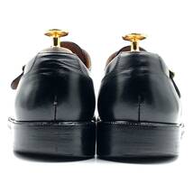 即決 SALVATORE FERRAGAMO フェラガモ 25.5cm 7.5EE メンズ レザーシューズ モンクストラップ 黒 ブラック 革靴 皮靴 ビジネスシューズ_画像4