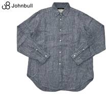 ★Johnbull ジョンブル Makerhood Shirt 麻100% 長袖 リネン シャツ メンズ L_画像1