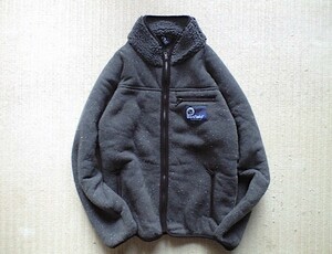 即決 80s 90s 復刻 Penfield ペンフィールド 肉厚 レトロ パイル フリース ジャケット 炭黒 Lサイズ 