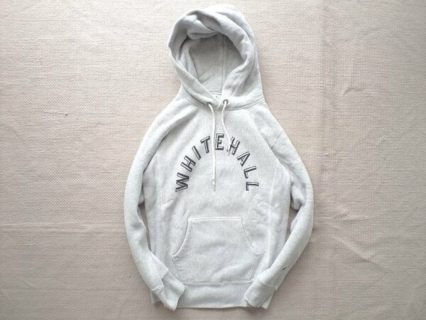 即決 復刻 青タグ SHIPS 別注 Champion REVERSE WEAVE プルオーバー パーカー グレー Mサイズ WHITEHALL ホワイトホール