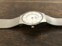 ■爆安■G-12■SKAGEN スカーゲン クォーツ腕時計/アナログ/ステンレス/WHT/SLV/SS/233XSSS■_画像4