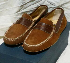 SUTOR MANTELLASSI driving shoes n back tea color 39 1/2 Italy made unused goods 