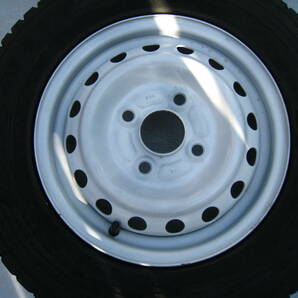 ホンダ 純正 スチールホイール ★ 12 × 3.50B PCD 100 4H / N-VAN バモス アクティ ☆ ホワイト ☆ 145R12 4本 セット ☆ USED ☆の画像3