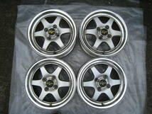 ★ レーシング スパルコ N1 Racing SPARCO N1 14インチ 6J +40 PCD100 アルミセット 4本 ☆ シルバー ☆ ＵＳＥＤ_画像1