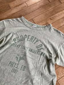 champion 80s USA製 Tシャツ 杢グリーン 染み込み5段 チャンピオン アメリカ製 vintage ビンテージ