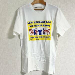 未使用　Levi’s　Tシャツ　two horse/ホワイト/イエロー　サイズM　　W018