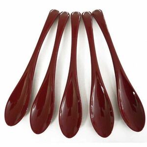  spoon curry spoon resin made red 5 pcs set cow porcelain bowl shop san. spoon 