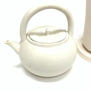 未使用 他 春峰 名揚合利 涼炉 急須 煎茶道具 まとめてセット 白泥 ボーフラ 平安の画像2