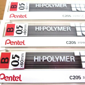 【未使用】ぺんてる ハイポリマー100 シャーペン 替え芯 B 0.5mm 6個セット（Pentel HI-POLYMER ）シャープペン替芯 廃盤 送料140円♪の画像5