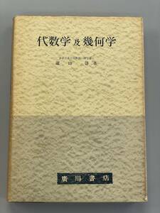 代数学及幾何学　遠山啓　廣川書店　※Ho4