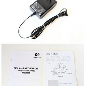 動作良好・清掃済み★ロジクール/Logicool GT FORCE 「LPRC-10000」ステアリングコントローラ PS2対応 グランツーリスモ2001・3・4計3本付の画像6