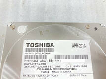 1円～　★TOSHIBA DT01ACA200 3.5型HDD 7200RPM 2TB SATA★　動作品　_画像2