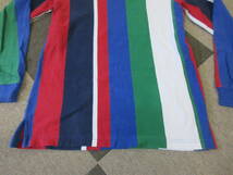 90s Ralph Lauren ラガーシャツ XL マルチストライプ ラルフローレン Polo RL 長袖 ポロシャツ ヴィンテージ オールド_画像6