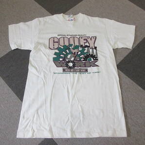 90s デッドストック Disney グーフィー Tシャツ S/M L相当 USA製 シングルステッチ Goofy Work gear ヴィンテージ アニメ ディズニーの画像1