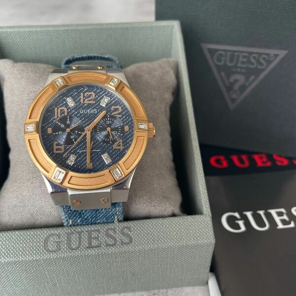 ゲス　guess デニムベルト　腕時計　レア　美品　