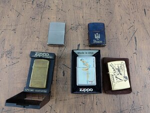 ※○S333/ZIPPO ジッポー 5点セット/Peace/PETTY FAMILY/NOSE ART/YAMAHA ほかオイルライター/難有品有り /1円～