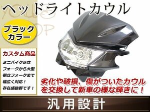 ヘッドライトカウル WXR100 モタード CRM50 CRM80 マスク 黒