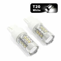 ю 【メール便】 三菱 ランサー エボリューション CT9A H13.2～H14.12 [ T20 ] バックランプ LED 2個 80W 16連 XT-E端子 ホワイト 12/24V_画像1