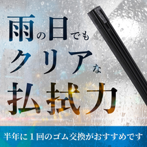 グラファイトワイパー替えゴム フロント用 2本セット ワゴンR ミラジーノ パッソ N-VAN AZワゴン フェスティバミニワゴン等用 TW50G TW40G_画像5