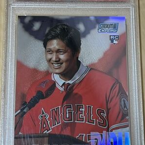 Topps PSA9 大谷翔平 stadium club chrome refractor 2018年 ルーキーカードの画像3