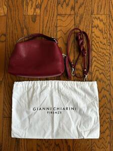 GIANNI CHIARI ショルダーバッグ バッグ 本革 ポーチ 赤 美品