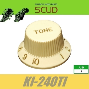 SCUD KI-240TI　ストラトノブ　インチ　トーン　アイボリー　ゴールド文字　ST　ストラトキャスター　スカッド