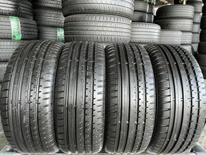 R-727　８分山以上♪215/45R17　コンチネンタル　Sportcontact2★2019年製　４本★検品済　直接手渡し、タイヤ交換可能！！