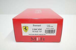 PJ38A◆現状品 MFH 1/43 K-443 フェラーリ Ferrari 126C4M 1984 イタリア Italy GP Multi-material kit モデルファクトリーヒロ 未組立