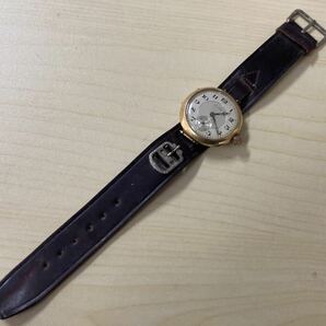 12 エルジン スモセコ 18K 手巻き メンズ ジャンク品 腕時計 ビンテージ アンティーク スモールセコンド ELGINの画像6