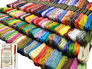 カラーが豊富できれい 刺しゅう糸 刺繍系 まとめ買いオリジナルセット 150色 150束 900本 6本綴