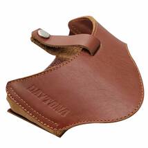 【SALE】シフトパッド ブラウン L バイク用 (最幅広部周囲長28~35cm) 靴底擦り切れ防止パッド 脱落防止ストラップ付属_画像1