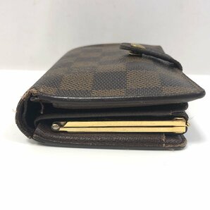 ★LOUIS VUITTON ルイヴィトン ダミエ ポルトフォイユ・ヴィエノワ N61674 がま口財布 財布 二つ折り 中古★004000の画像4