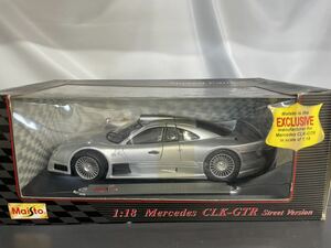 Maisto ミニカー 1/18 Mercedes CLK-GTR シルバー　