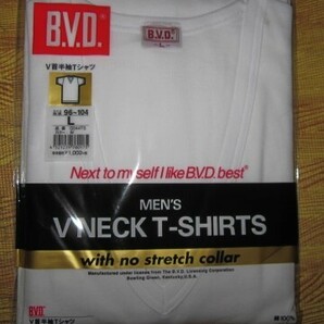 [未使用]B.V.D. MEN'S GOLD UNDERWEAR V首半袖Tシャツ、COOLBIZ 深V首半袖Tシャツ メンズサイズL 各2枚 4枚セットの画像2