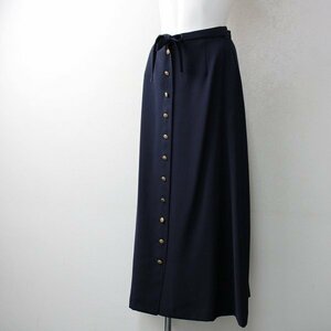 KANEKO ISAO Kaneko Isao поли SL передний открытие длинная юбка / темно-синий [2400013173643]