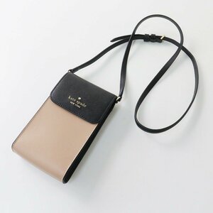 極美品 ケイトスペード kate spade KC512 NSFP PHN CRSBDY クロスボディ ショルダーバッグ/ベージュ ポシェット【2400013815918】