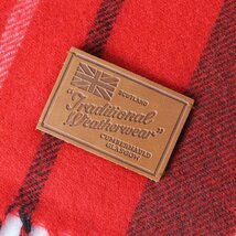 美品 トラディショナルウェザーウェア Traditional Weatherwear タータンチェックストール/レッド フリンジ マフラー【2400013814270】_画像9