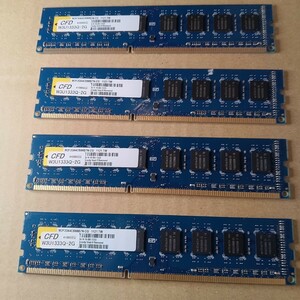 CFD DDR3-1333 PC3-10600 2GB 4枚① デスクトップPC用メモリー メモリ